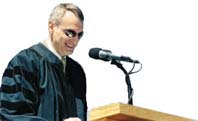 Linnehan speaking - Photo by Ron Bergeron