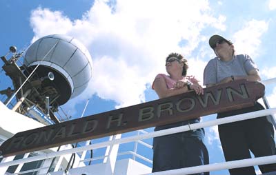 Vozzella and Whitlow on the NOAA Ronald H. Brown - Photo by Lisa Nugent