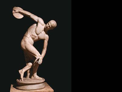 Sculpture of the discus thrower Discobolus