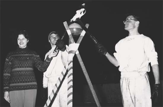 Torch Bearers, photo courtesy of University Archives