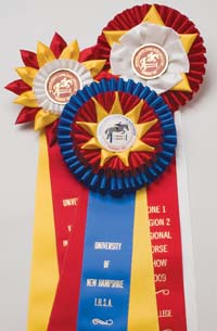 Championship Ribbons, photo by Erin Gleason/UNH Photographic Services