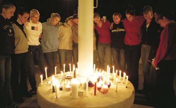 UNH candlelight vigil, 9/14/01