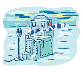 South Pole Robot, illustration by Marc Rosenthal
